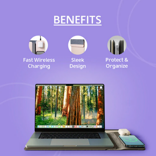 4 in 1 Wiresless Charging Laptop Sleeve