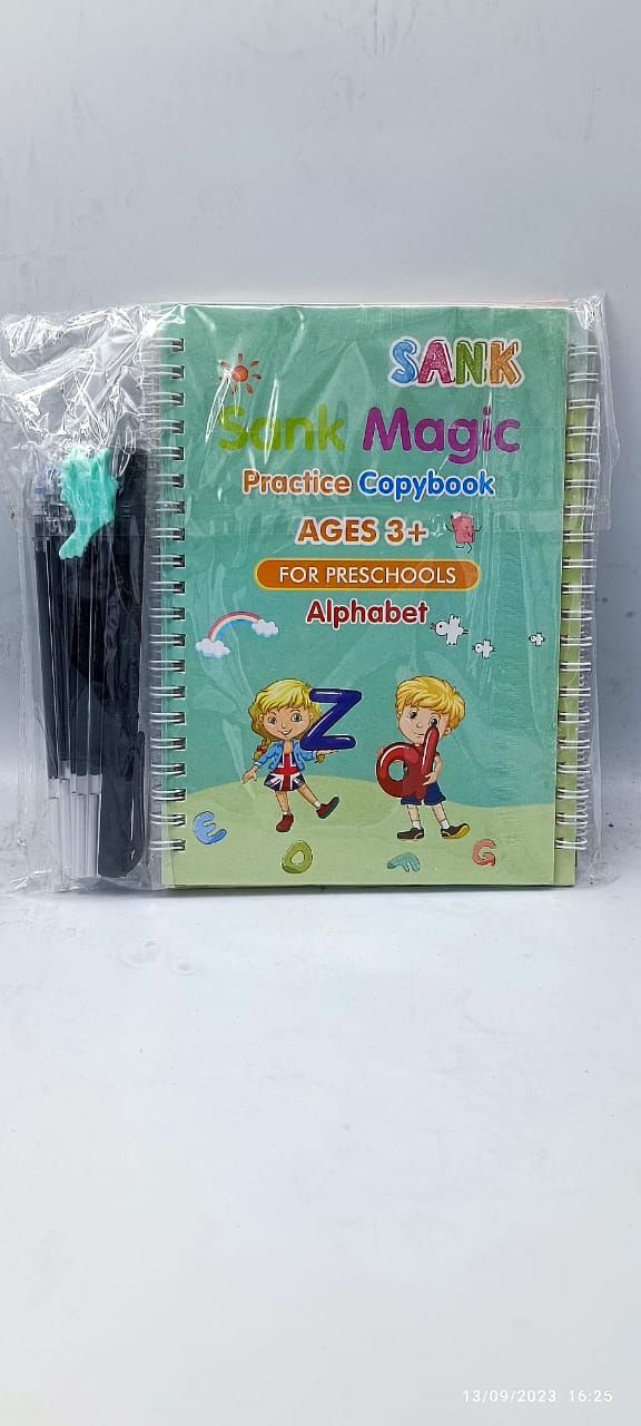 Magic Reusable Handwriting Workbook (4-Pack) with Pen & Refills