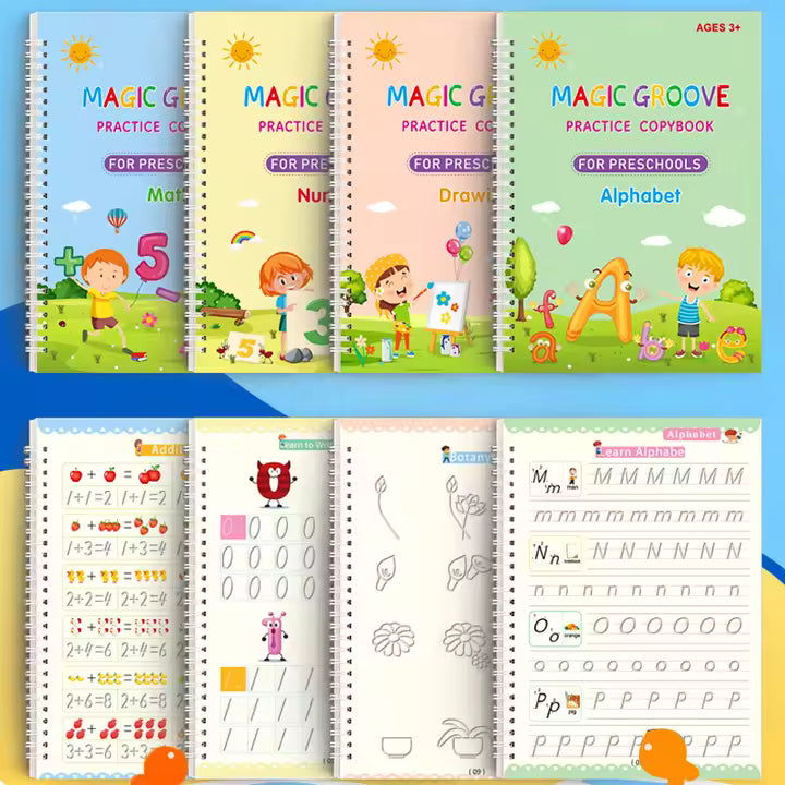Magic Books (4-Pack) with Pen & Refills
